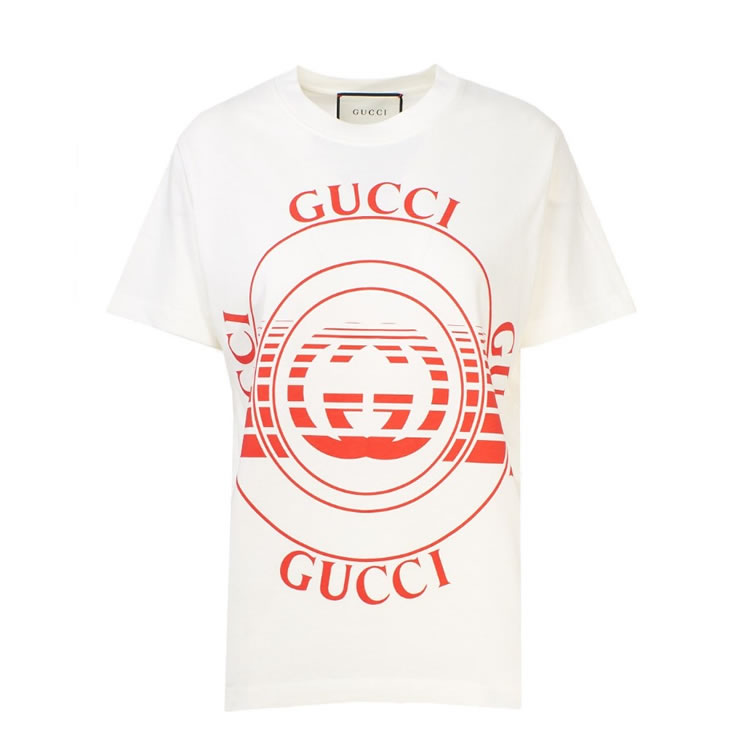 Gucci logo印花T恤-女装-580762xjcq8-9104