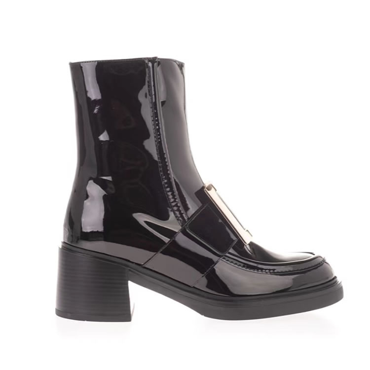 Roger Vivier 漆皮踝靴-女装-RVW59829350D1PB999-B999