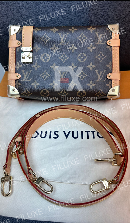 LV Side Trunk 老花復古軟盒子-Side Trunk,經典,軟盒子,復古,老花,單肩包,手袋,皮革,新品,鑒定,女裝,包袋,女士,包包|Side Trunk,经典,软盒子,复古,老花,单肩包,手袋,皮革,新品,鉴定,女装,包袋,女士,包包