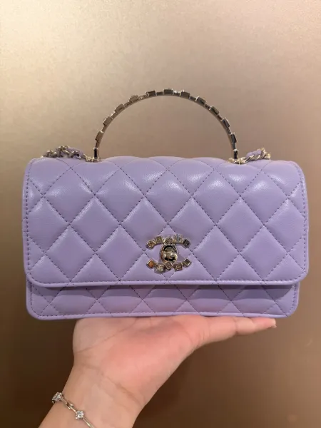 Chanel 24P 星黛露紫水鑽手柄風琴woc